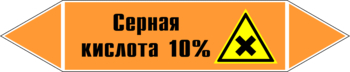 Маркировка трубопровода "серная кислота 10%" (k30, пленка, 126х26 мм)" - Маркировка трубопроводов - Маркировки трубопроводов "КИСЛОТА" - ohrana.inoy.org